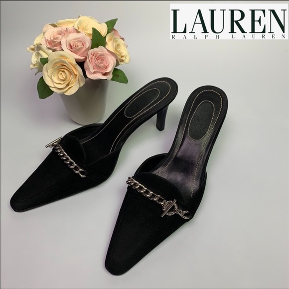Lauren Ralph Lauren Shoes - LAUREN Ralph Lauren Sarena Suede Chain Mules